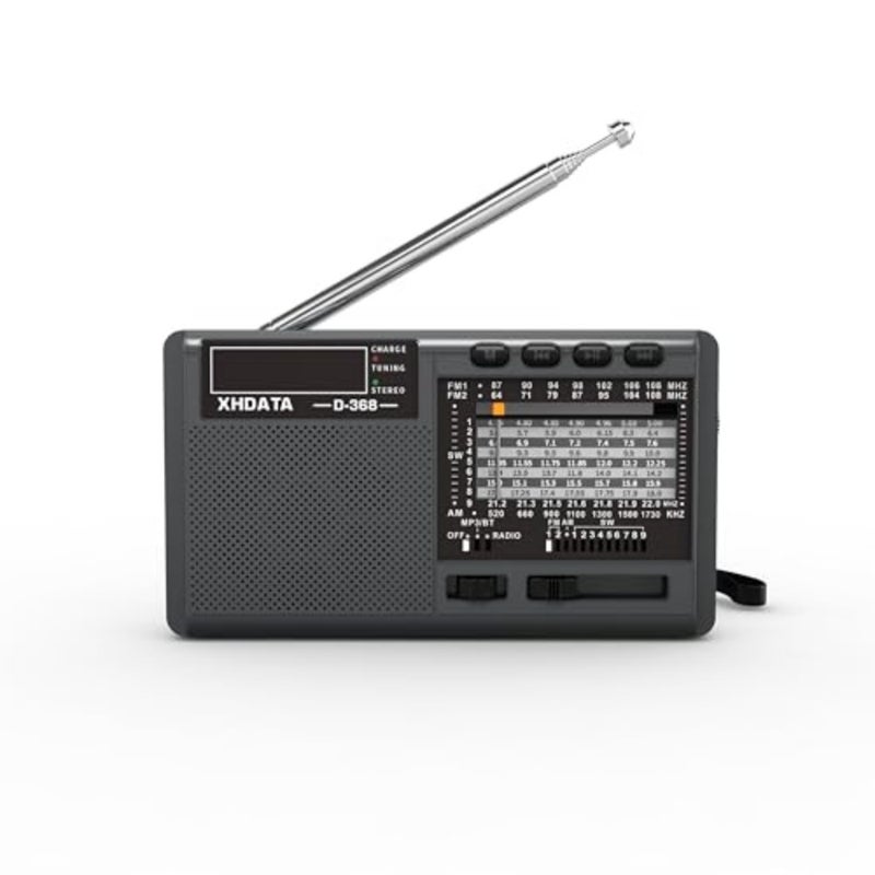 D-368 AM/FM/SW Portable Bluetooth Radio with USB/TF/Stereo MP3 Player Power by AC/Battery - Image 1