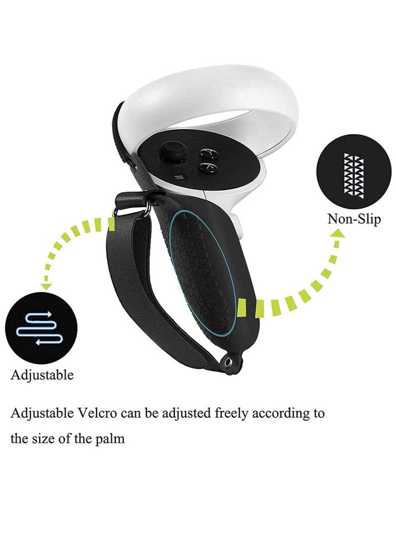 1 Pair Controller Grips Cover with Knuckle Straps Compatible with Oculus Quest 2 Accessories - Image 4