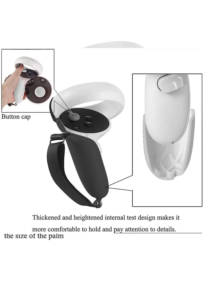 1 Pair Controller Grips Cover with Knuckle Straps Compatible with Oculus Quest 2 Accessories - Image 5