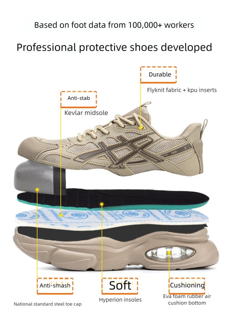 Steel Toe Shoes for Men Lightweight Safety Shoes Comfortable Puncture Proof Slip On Indestructible Work Shoes and Fashion Sneakers. - Image 3