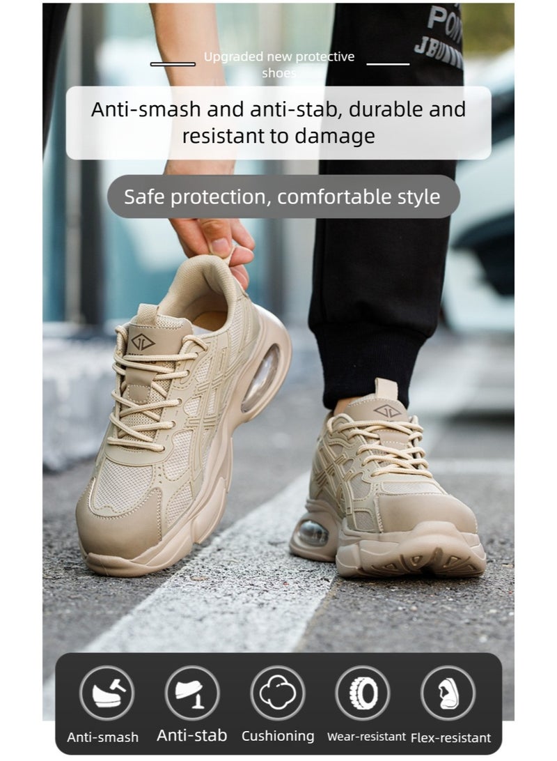 Steel Toe Shoes for Men Lightweight Safety Shoes Comfortable Puncture Proof Slip On Indestructible Work Shoes and Fashion Sneakers. - Image 2