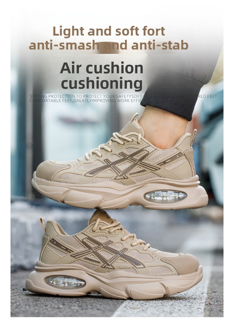 Steel Toe Shoes for Men Lightweight Safety Shoes Comfortable Puncture Proof Slip On Indestructible Work Shoes and Fashion Sneakers. - Image 1