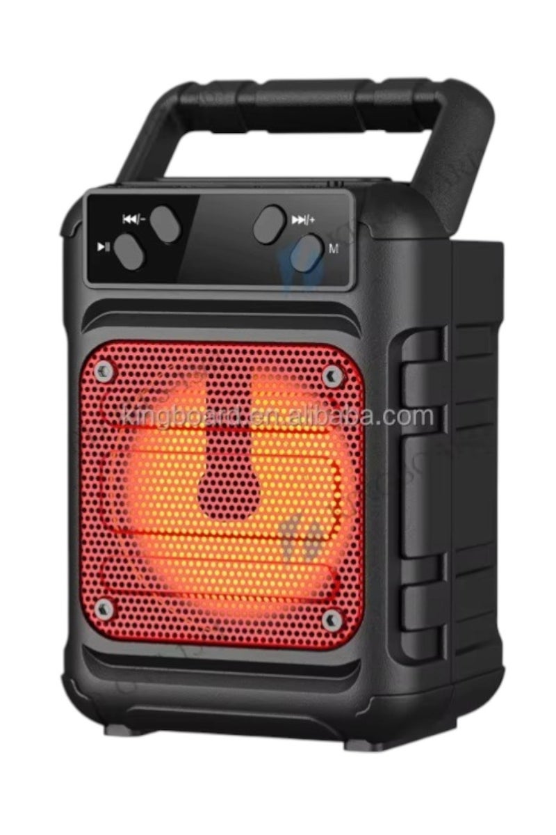 قريت نايس GTS-1361 مكبر صوت كاريوكي صغير محمول مزود ببلوتوث ومكبر صوت متعدد الوسائط مع إضاءة LED وعربة محمولة - Image 2