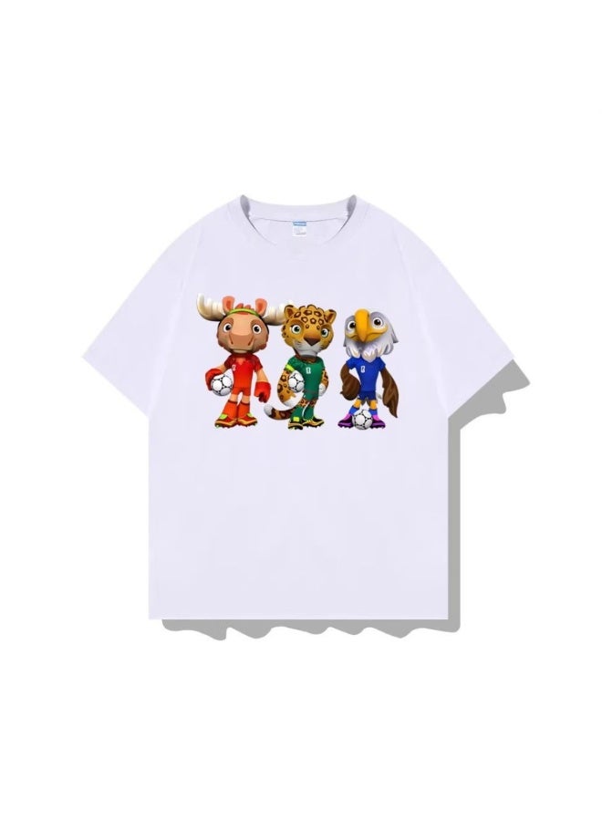 FIFA World Cup World Cup 2026 Mascots Print T-Shirt-S - Image 1