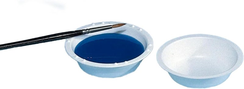 School Smart Plastic Watercolor Paint Cups, 3-3/4 x 1-1/8 Inches, White, Pack of 12 - Image 1