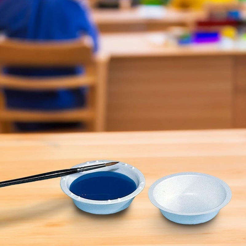 School Smart Plastic Watercolor Paint Cups, 3-3/4 x 1-1/8 Inches, White, Pack of 12 - Image 3