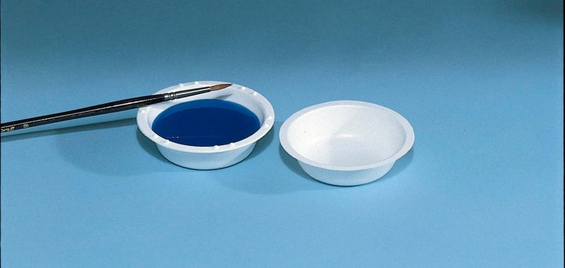 School Smart Plastic Watercolor Paint Cups, 3-3/4 x 1-1/8 Inches, White, Pack of 12 - Image 2