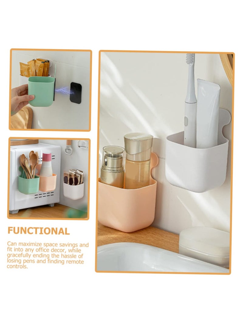 Excefore 3pcs Wall Mount Phone Holders,Magnetic Storage Box,Controller Holder Wall Mounted Remote Organizer Wall Holder Wall Case Wall Mount Pen Holder Remote Controller Storage Holder Tv Controller Container - Image 4