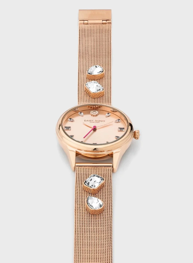 DAISY DIXON LONDON Lily Quartz Analog Watch With Clutch
