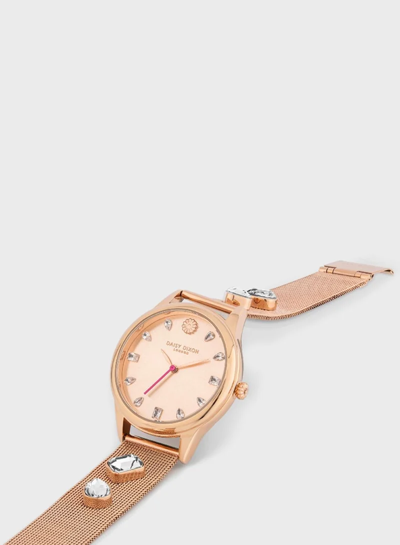 DAISY DIXON LONDON Lily Quartz Analog Watch With Clutch