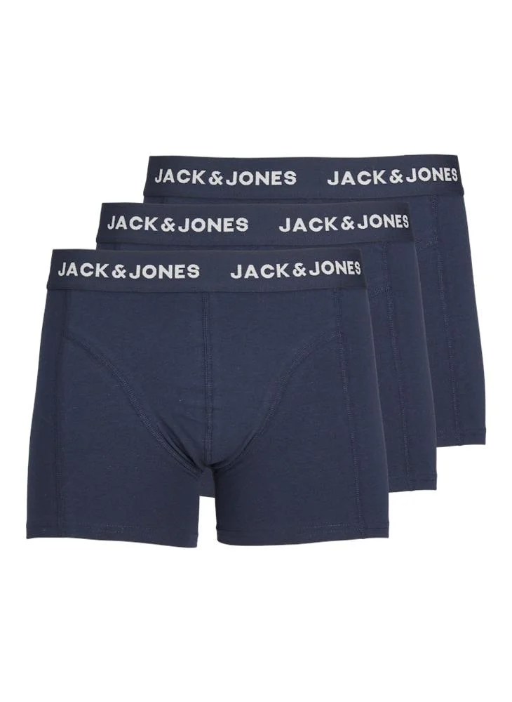 JACK & JONES 3 Pack Logo Band Trunks