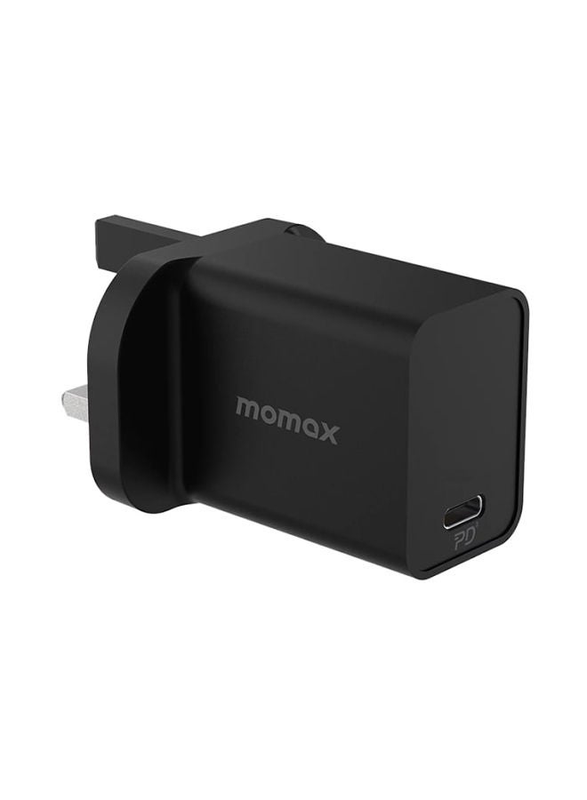 MOMAX Mini Wall Charger 30W PD Port - Black - Image 1