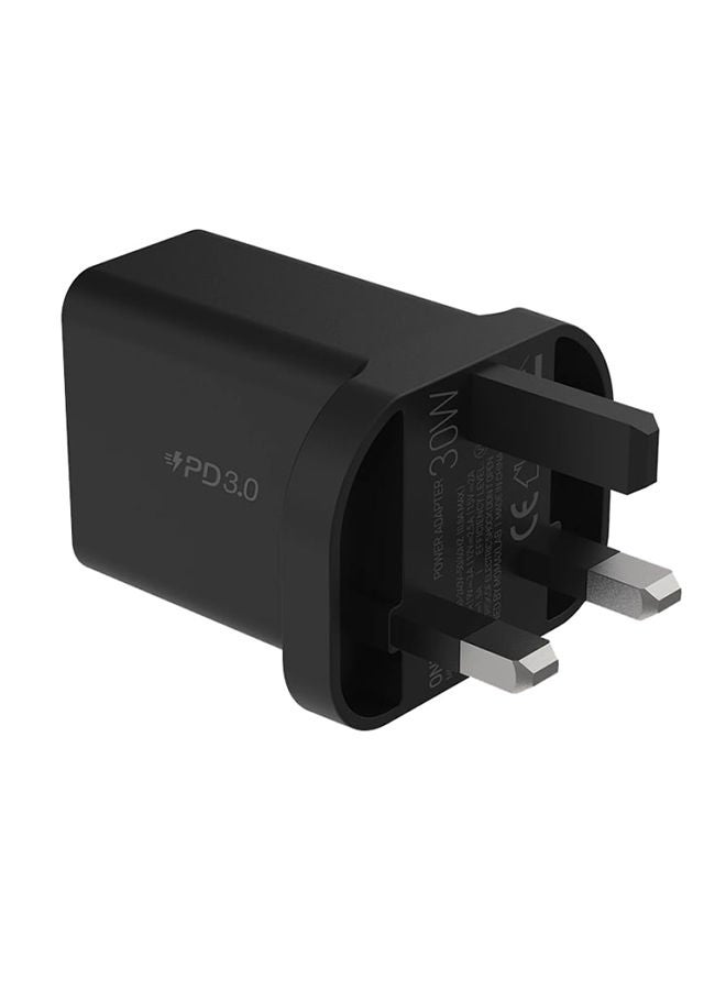 MOMAX Mini Wall Charger 30W PD Port - Black - Image 2