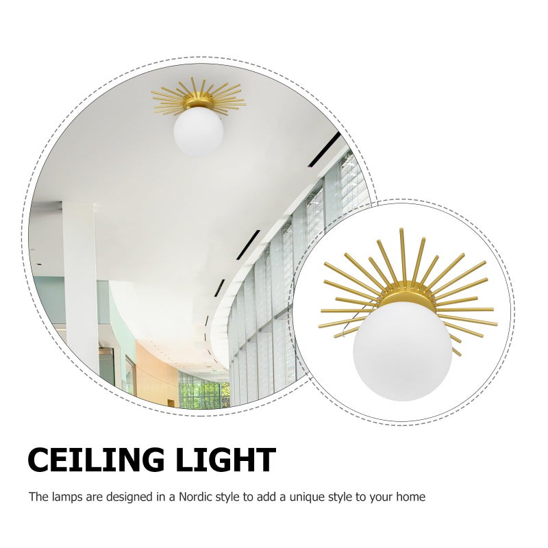 Nordic Modern Creative White Ceiling Hanging Lamp For Kitchen Corridor Entryway Balcony - Image 4