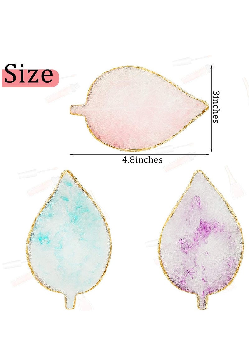 Nail Art Palettes, Nail Mixing Palette Polish Color, Mixing Plate Golden Edge Resin Nail Holder, Nail Art Display Cosmetic Mixing Tools Leaf Shape, Nail Art Gel Nail Polish, 3 Pieces - pzsku/Z8979FF8577260ED8598FZ/45/_/1717049697/ead10bd0-c5b6-4405-8085-fbdcb695691d