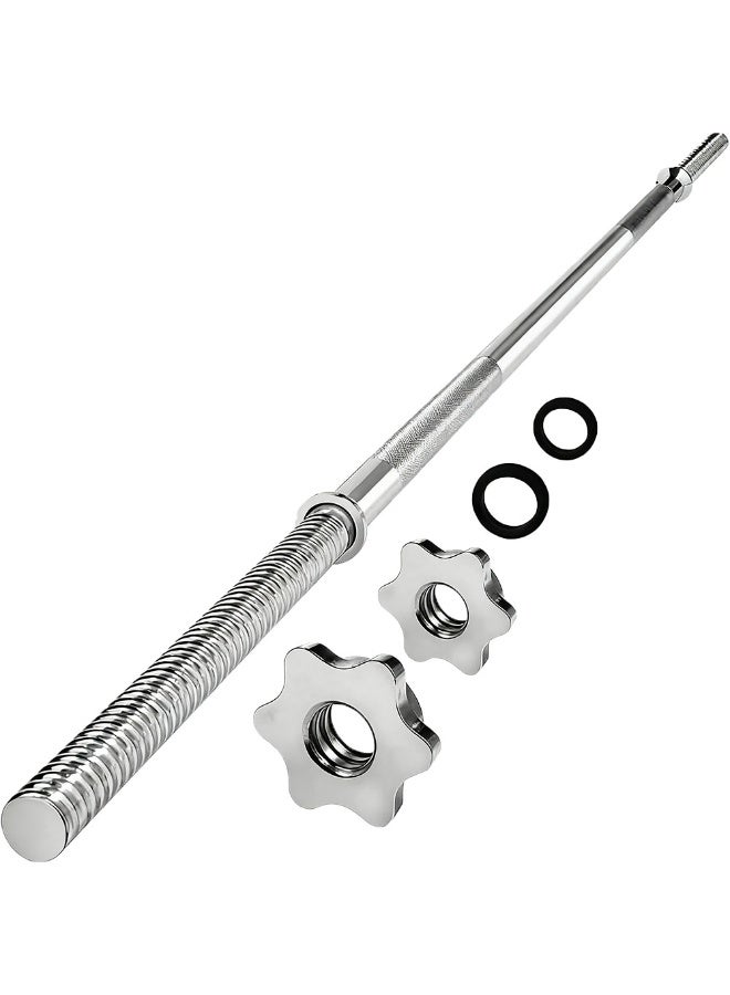 قضيب باربيل مطلي بالكهرباء طوله 1.2 متر مزود بنموذج مضاد للانزلاق، وقدرة قوية على حمل الأحمال ومتانة (من الفضة) - Image 1