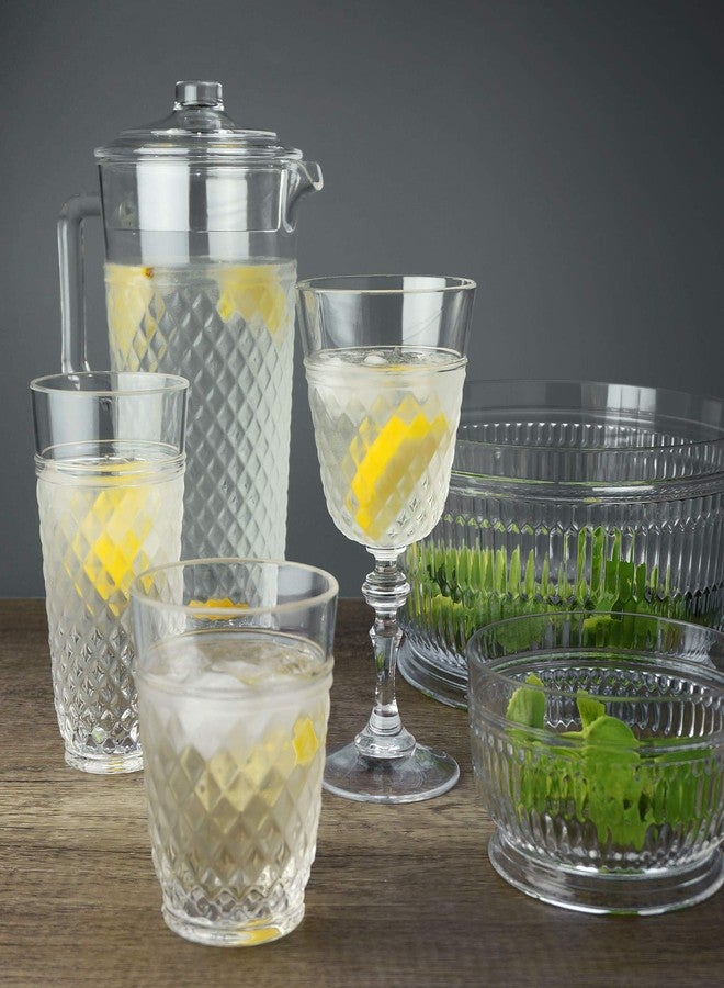 PG Acrylic Water Pitcher - 80oz Clear Plastic Pitcher With Lid, Shatterproof, Ideal for Iced Tea, Lemonade, Sangria, Drinks and Cocktails - Image 3