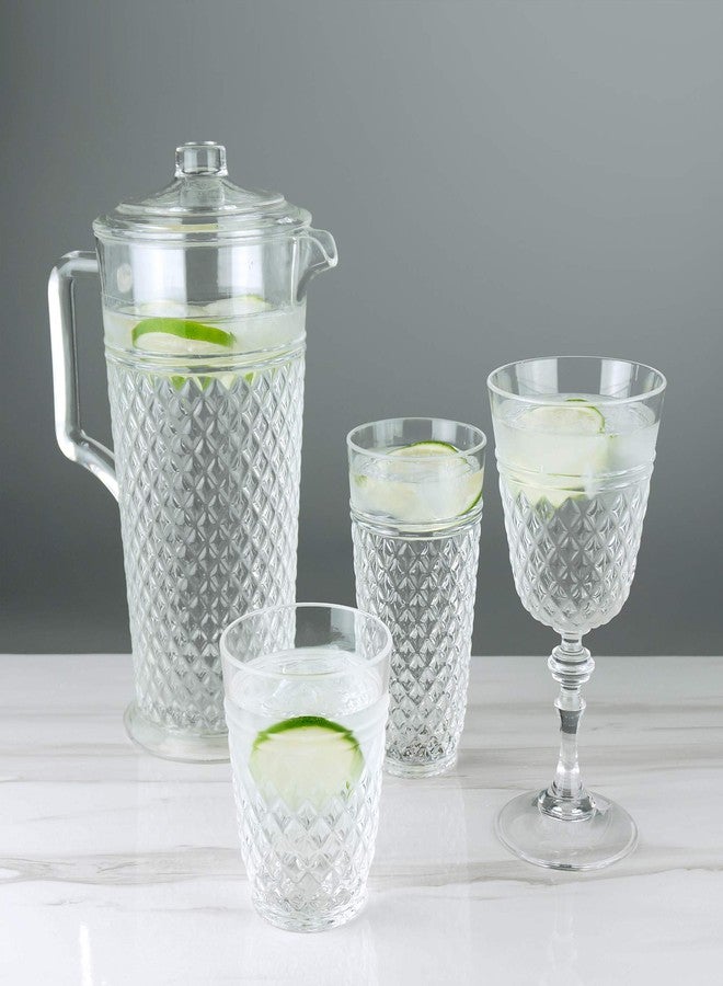 PG Acrylic Water Pitcher - 80oz Clear Plastic Pitcher With Lid, Shatterproof, Ideal for Iced Tea, Lemonade, Sangria, Drinks and Cocktails - Image 2