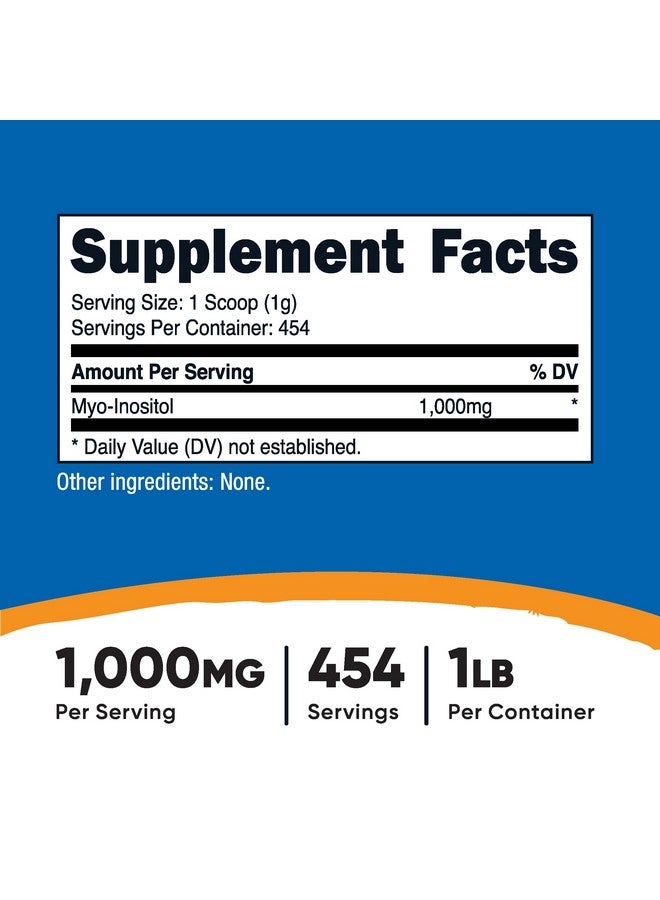 Nutricost Inositol Powder 1LB (454 Grams) - Gluten Free, Non-GMO - Image 2