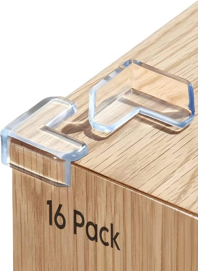 TEKCOOL واقي زوايا سيليكون من TEKCOOL للحواف الحادة، واقي حواف زوايا الطاولات للأطفال، واقي حواف زوايا الأسرة للأثاث، واقيات حواف وزوايا لحماية الأطفال (شفاف، عبوة من 16 قطعة) - Image 1