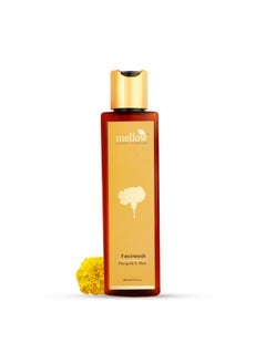 MELLOW Herbals Marigold & Mint Facewash, Ayurvedic Gentle Cleanser With Aloe Vera & Honey Extracts For Soft Skin & Natural Glow, Gmo, Paraben & Sulphate Free, Ayush Certified [200Ml]  - Image 1
