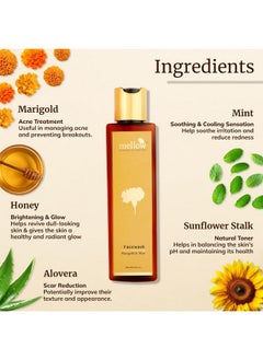MELLOW Herbals Marigold & Mint Facewash, Ayurvedic Gentle Cleanser With Aloe Vera & Honey Extracts For Soft Skin & Natural Glow, Gmo, Paraben & Sulphate Free, Ayush Certified [200Ml]  - Image 2