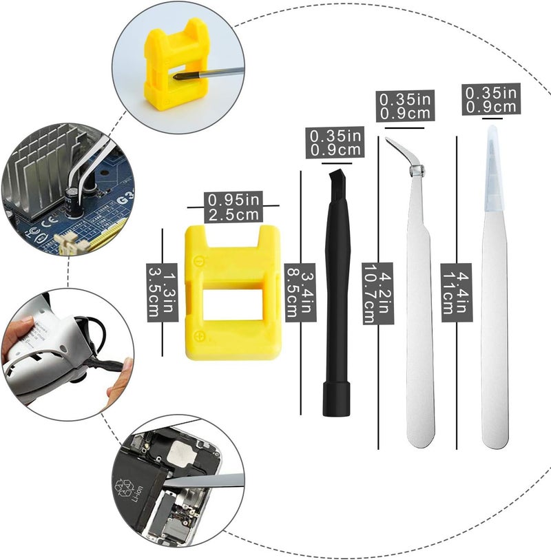 QUEENTI Screwdriver Set, 12 Pcs Small Screwdriver Set with Flathead Phillips Pentalobe Screwdriver In Different Sizes for iPhone PC Laptop Eyeglass Jewelry Watch - Image 3