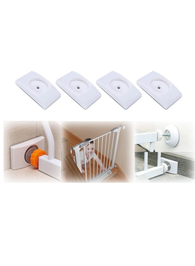 4 PCS Pack Baby Safety Gate Wall Protector, Protect Walls u0026 Doorways for Pet u0026 Dog Gates, Wall Saver for Pressure Mounted Gate Protect Walls, Stairs, Door Frame - Image 1