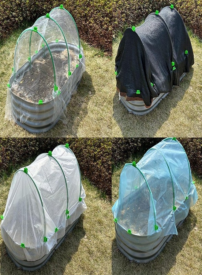 PirateAnt Greenhouse Hoops Set for DIY Grow Tunnel，Metal Connectors Thickened High Tenacity PP Garden Hoops for Row Cover，Dark Green Garden Hoops for Raised beds，DIY Plant Support Garden Stakes, 25pcs - Image 3