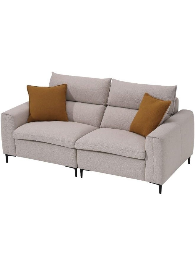 Comfynest Comfynest Palermo 2Seater Fabric Sofa With 2 Years Warranty 204X100X64Cm Beige - Image 3