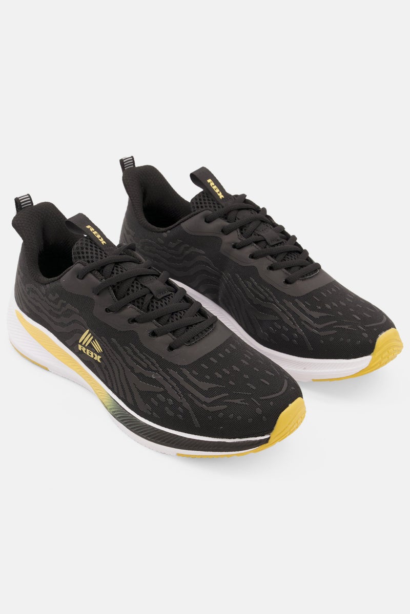 RBX Men Lace Up Running Shoes, Black - Image 1