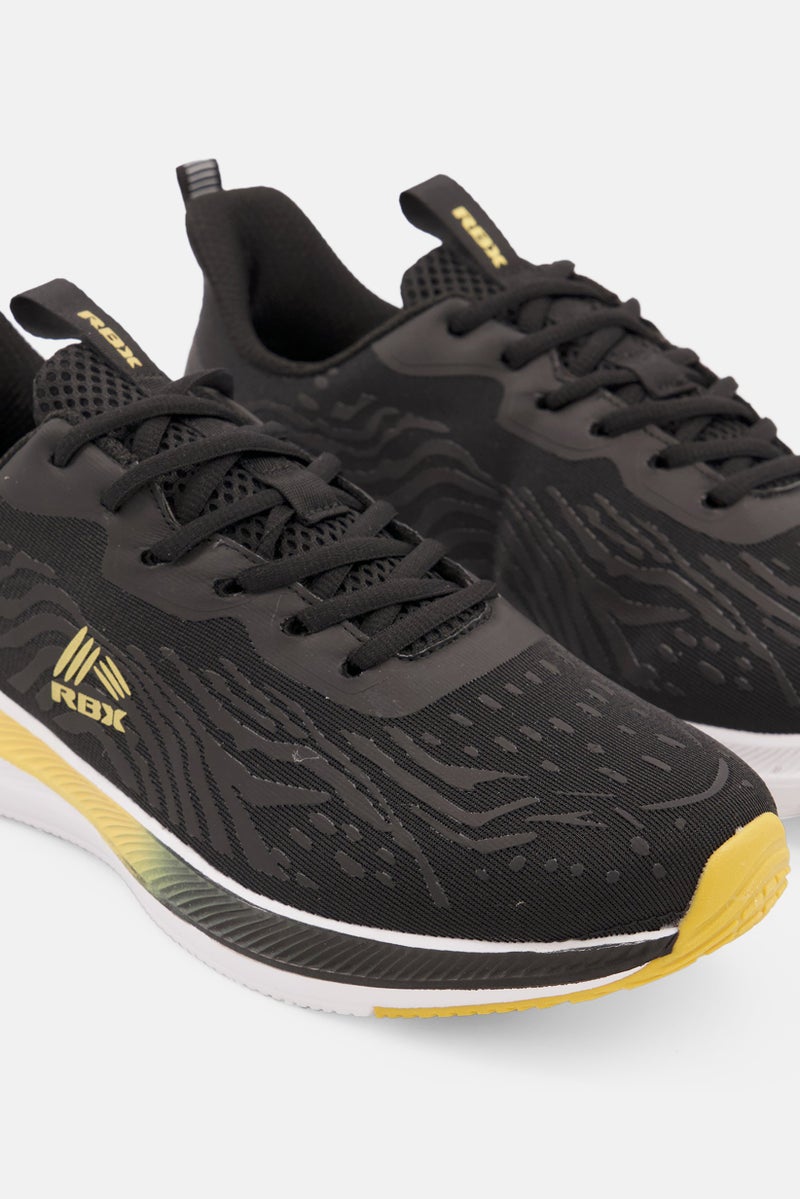 RBX Men Lace Up Running Shoes, Black - Image 3