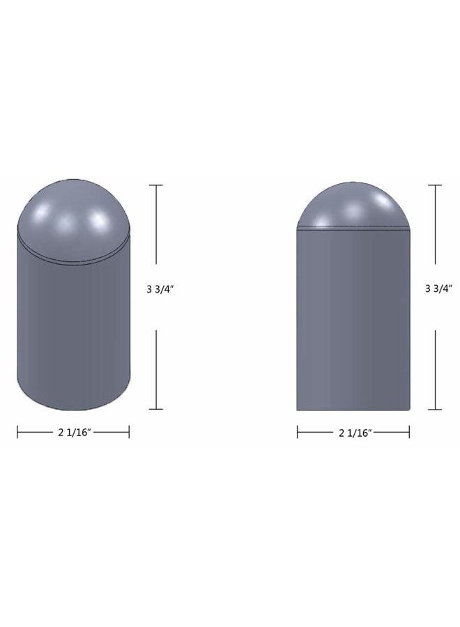 United Pacific 33mm by 3-3/4 inch Thread-on Dome Nut Cover, Chrome Colored - 10 pack, Model 10563 - Image 2