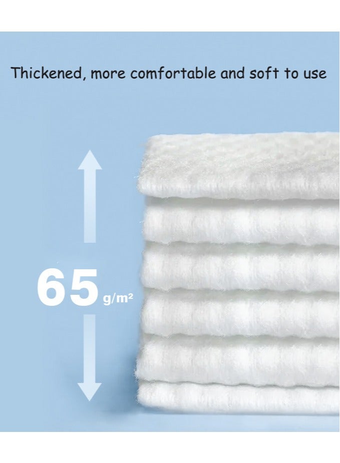 COTTON 2 Pack 200pcs Disposable Face Towel Thickened, Cotton Tissue Soft Dry Wipes for Women, Simple Cleaning Facial Tissues Dry Wet Dual Portable Use for Sensitive Skin & Baby & Makeup Remover & Personal Care - Image 4