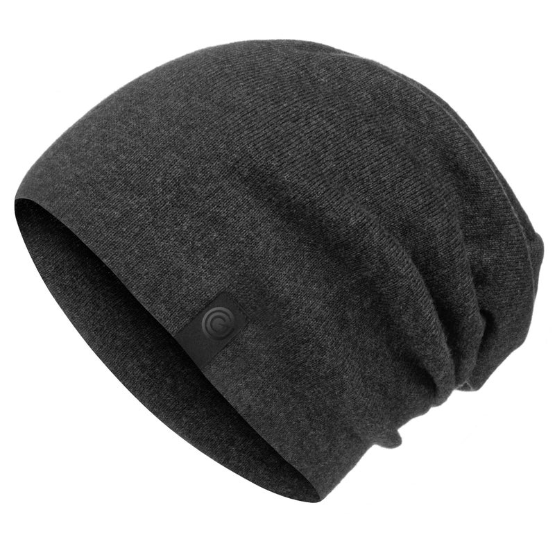 Revony Warm Slouchy Beanie Hat - Deliciously Soft Daily Beanie in Fine Knit Charcoal Grey One Size - Image 1