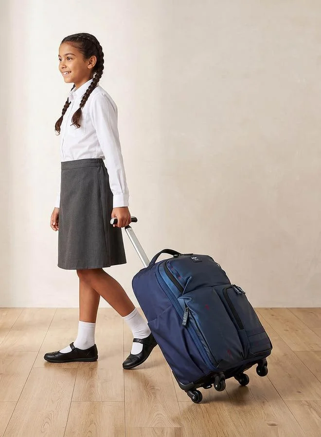 Lee Cooper Solid School Trolley Bag For Kids 13 Years+ With Retractable Handle