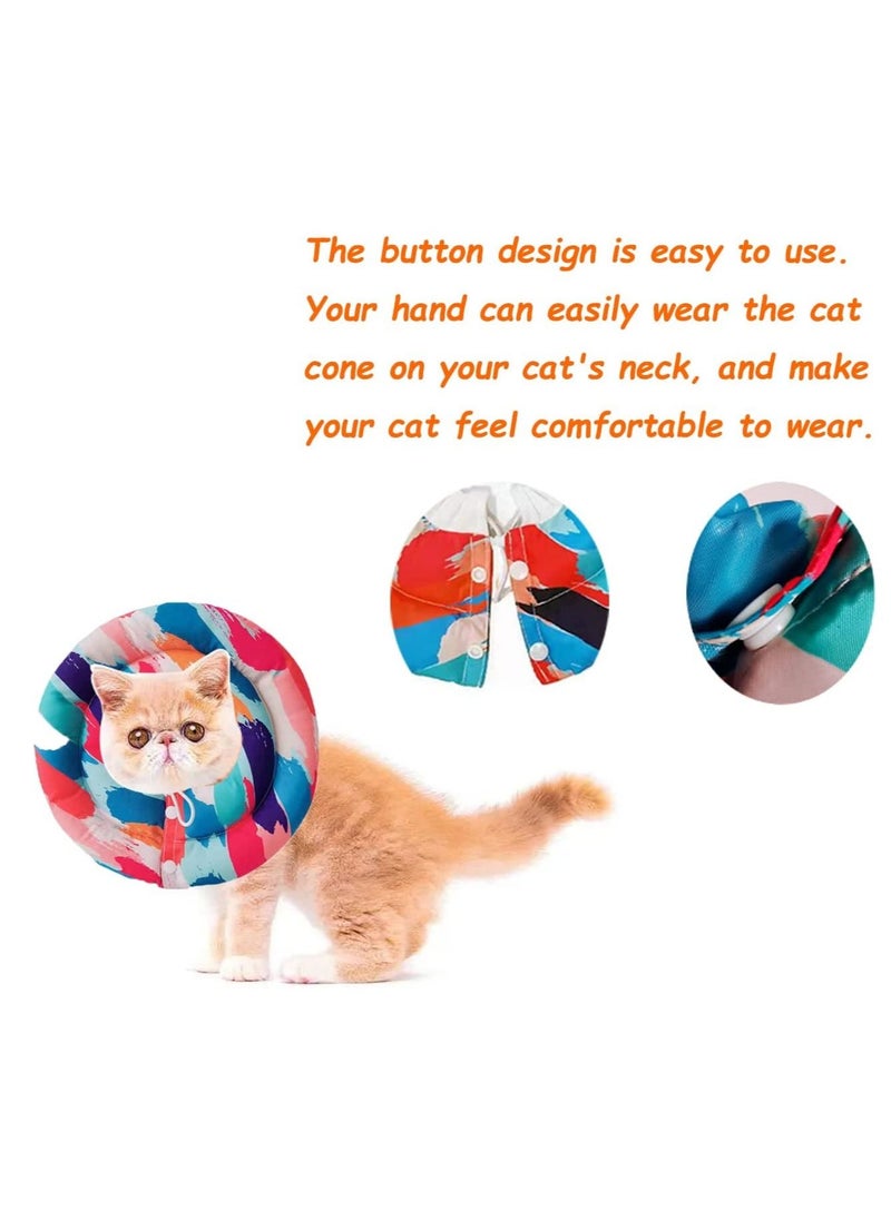 KASTWAVE - Adjustable Cat Cone Collar Soft, Cute Cat Recovery Collar, Cat Cones After Surgery Cat Pillow, Cute Decoration for Kittens - Image 1