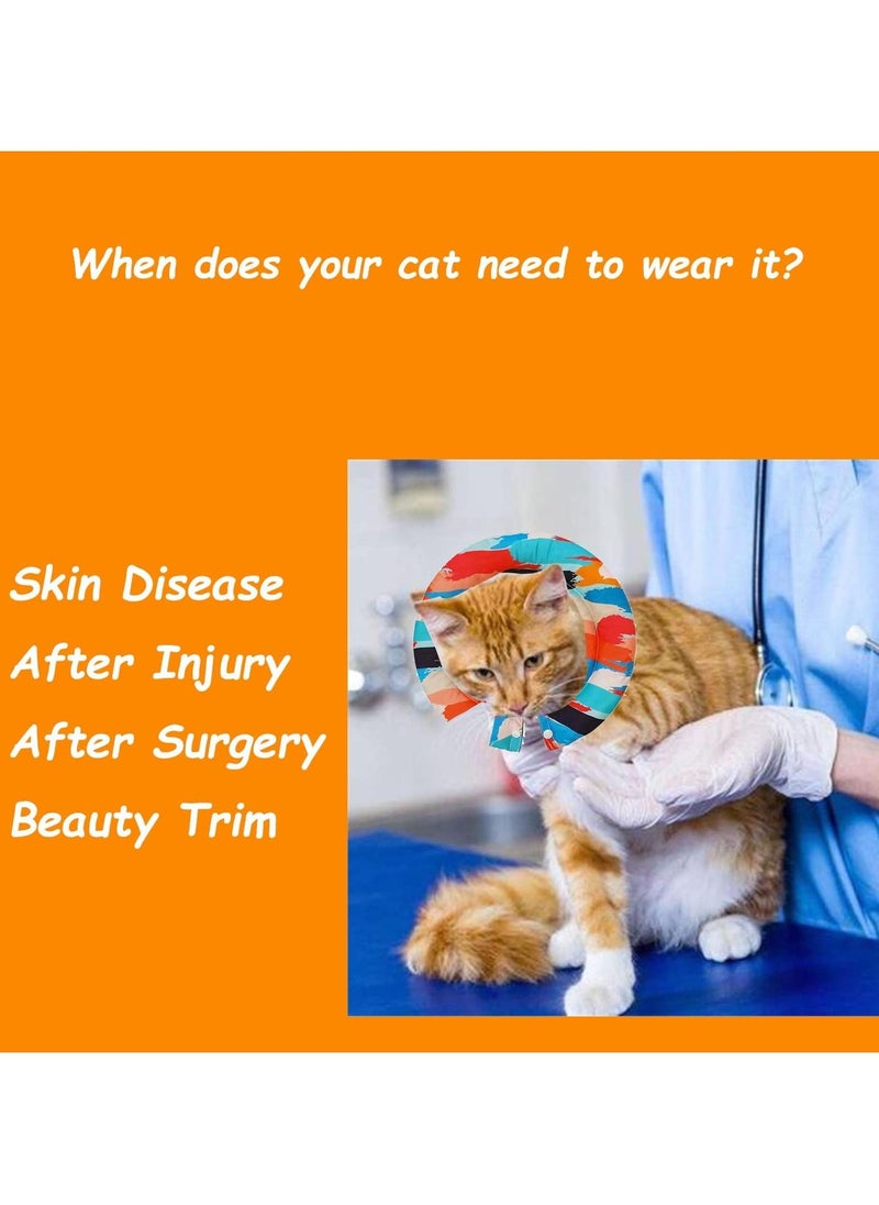 KASTWAVE - Adjustable Cat Cone Collar Soft, Cute Cat Recovery Collar, Cat Cones After Surgery Cat Pillow, Cute Decoration for Kittens - Image 1