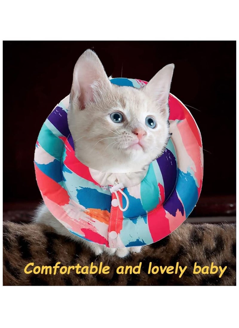 KASTWAVE - Adjustable Cat Cone Collar Soft, Cute Cat Recovery Collar, Cat Cones After Surgery Cat Pillow, Cute Decoration for Kittens - Image 1