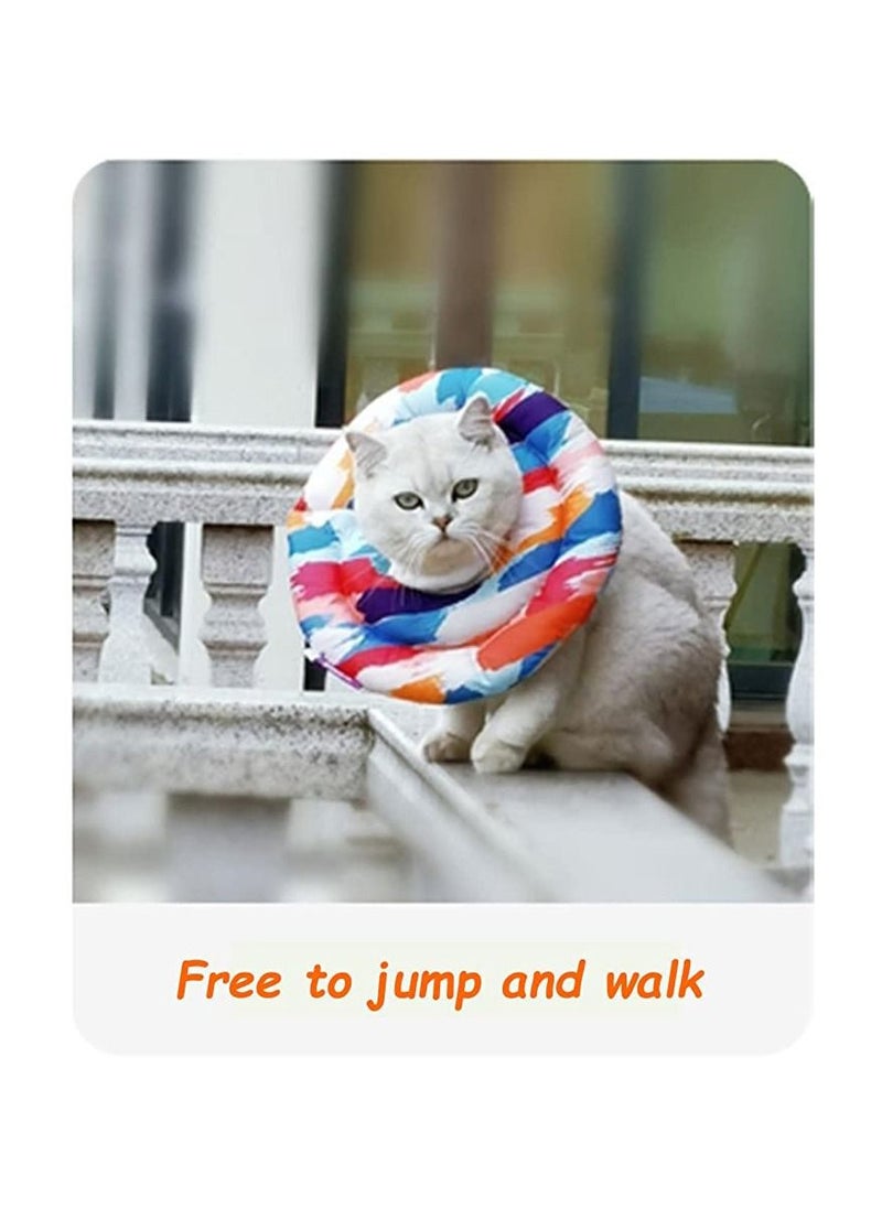 KASTWAVE - Adjustable Cat Cone Collar Soft, Cute Cat Recovery Collar, Cat Cones After Surgery Cat Pillow, Cute Decoration for Kittens - Image 1