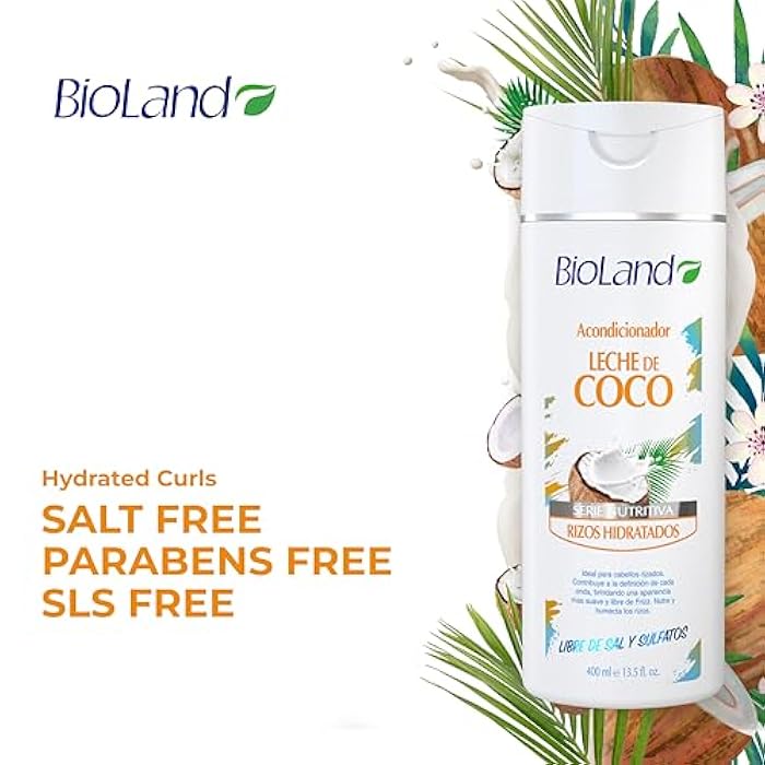 Bioland Coconut Milk Conditioner - Ultra-Nourishing Conditioner for Curly & Dry Hair - 13.53 fl oz (400mL) - Image 3