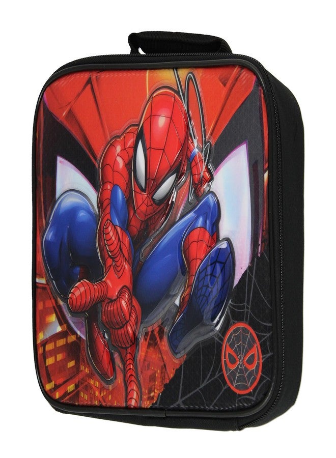 Bioworld Marvel Spiderman Raised Design Lunch Box Insulated Superhero Lunch Bag Spider-Man Lunch Tote - Image 1