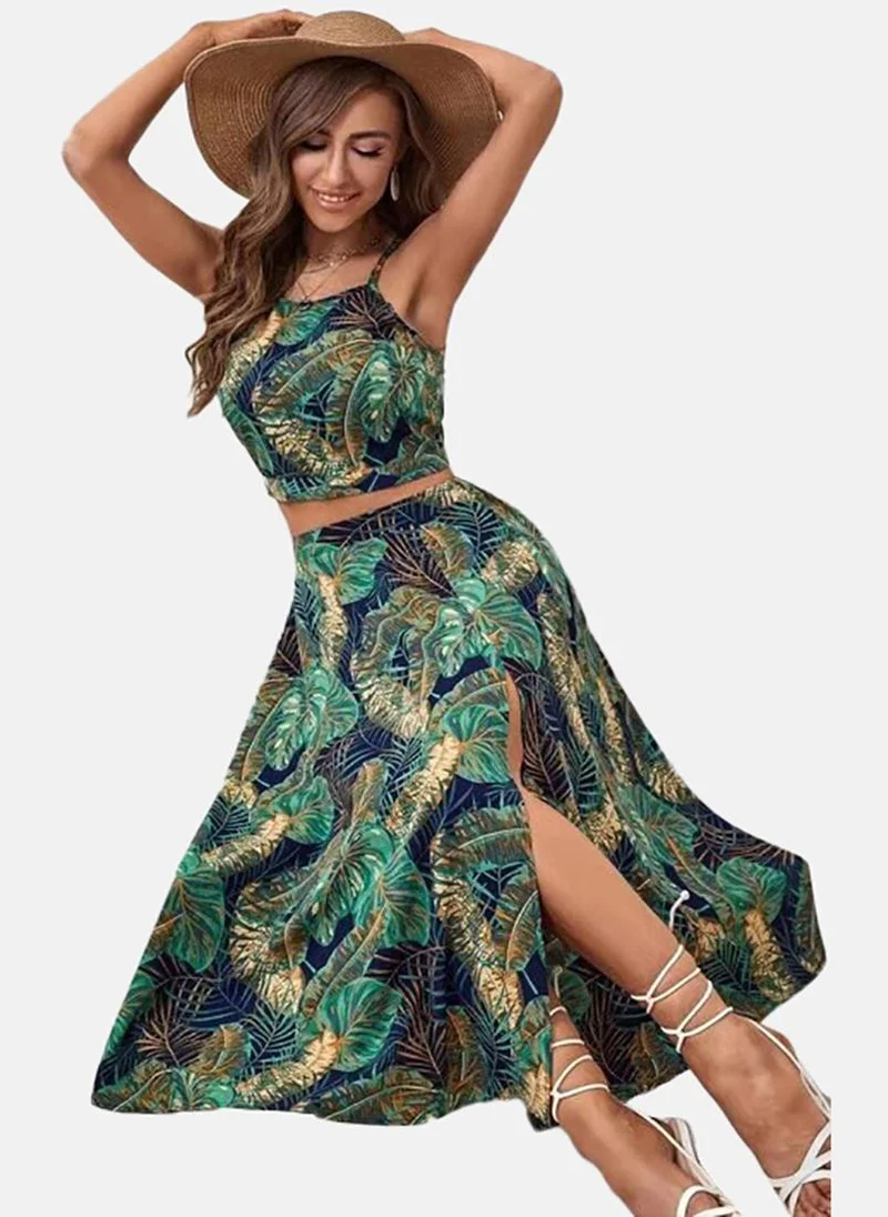 YUNIQEE Tropical Print Dress
