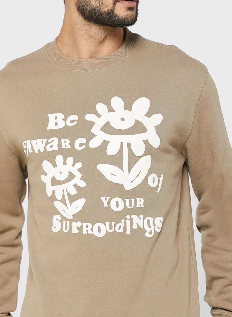Cotton On Graphic Crew Fleece