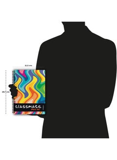 Pulse Pulse Classmate Soft Cover 6 Subject Spiral Binding Notebook, Unruled, 300 Pages (2105014)  - Image 5