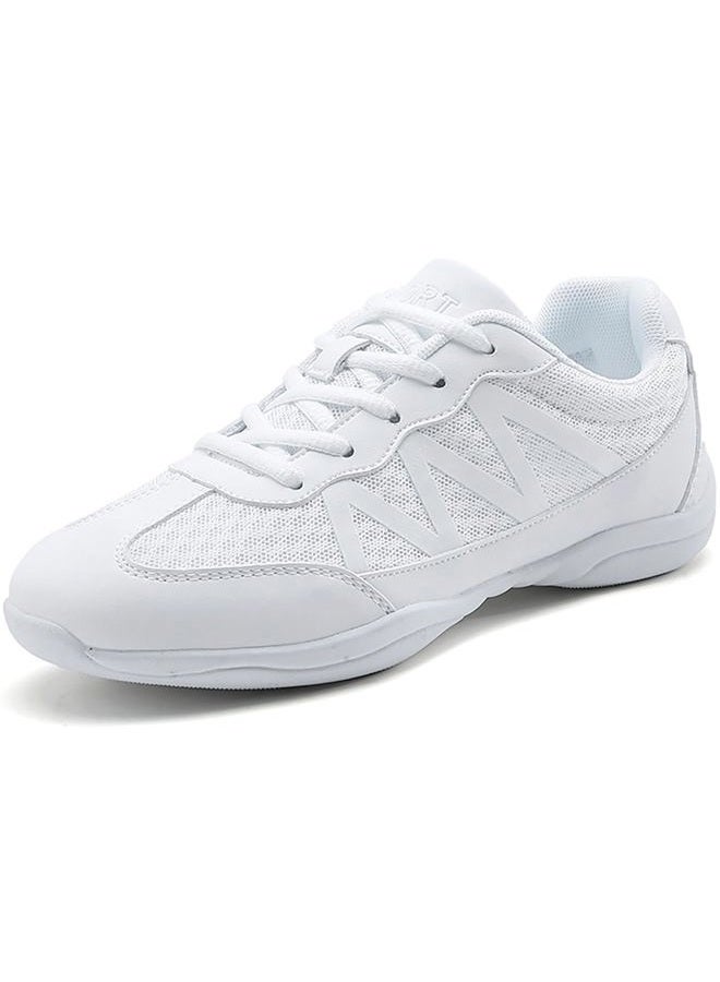 BAXINIER Girls Cheerleading Shoes Women White Cheer Shoes Youth Cheer Competition Sneakers Athletic Training Dance Tennis Shoes - White 11 Little Kid - Image 1