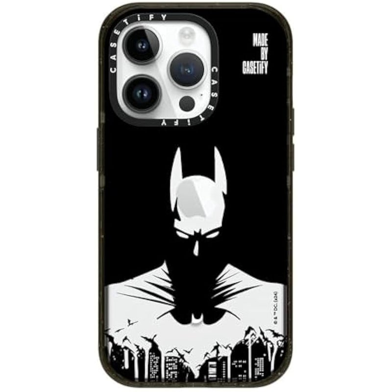 Casetify Impact iPhone 14 Pro Case 【Batman Co-Lab / 4X Military Grade Drop Tested / 8.2ft Drop Protection/Compatible with Magsafe】 - Batman Shadow - Clear Black - Image 1