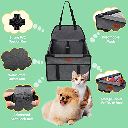 SWIHELP Dog Car Seat Puppy Portable Pet Booster Car Seat with ClipOn Safety Leash and Stable Fram AntiCollapsePerfect for Small Pets - Image 3