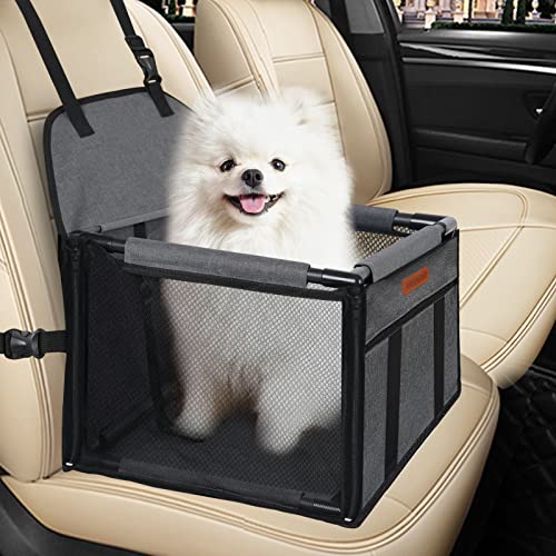 SWIHELP Dog Car Seat Puppy Portable Pet Booster Car Seat with ClipOn Safety Leash and Stable Fram AntiCollapsePerfect for Small Pets - Image 1
