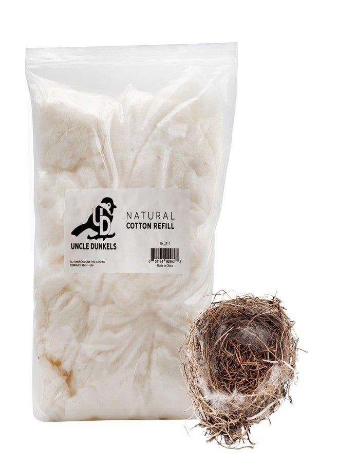 Uncle Dunkels Replacement Cotton for Bird Nest Material Holder, All-Natural Bag to Refill Hanging Bird Nest Material Dispenser - Image 1